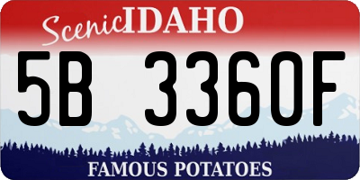 ID license plate 5B3360F