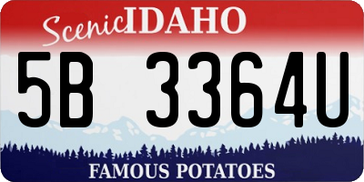 ID license plate 5B3364U