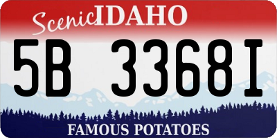 ID license plate 5B3368I