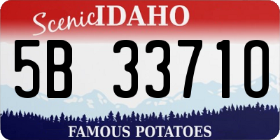 ID license plate 5B3371O