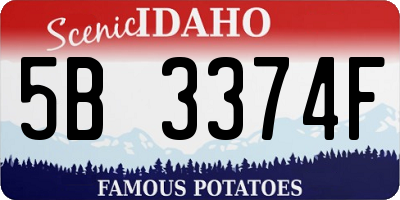 ID license plate 5B3374F