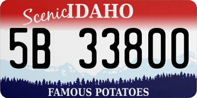 ID license plate 5B3380O
