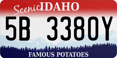 ID license plate 5B3380Y