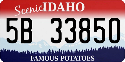 ID license plate 5B3385O