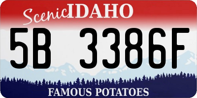 ID license plate 5B3386F
