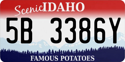 ID license plate 5B3386Y