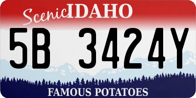 ID license plate 5B3424Y