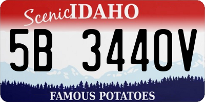 ID license plate 5B3440V