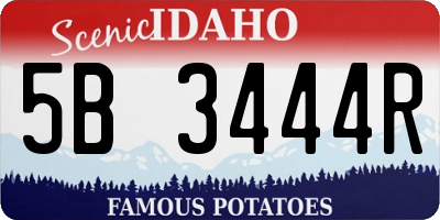 ID license plate 5B3444R