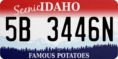 ID license plate 5B3446N