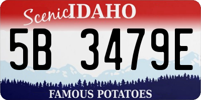 ID license plate 5B3479E