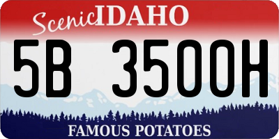 ID license plate 5B3500H