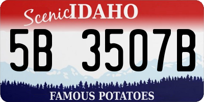 ID license plate 5B3507B