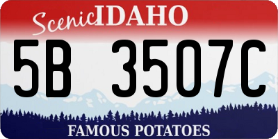 ID license plate 5B3507C