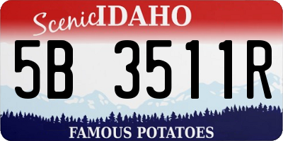 ID license plate 5B3511R