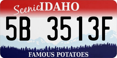 ID license plate 5B3513F