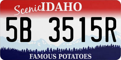 ID license plate 5B3515R