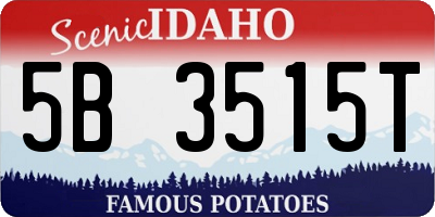 ID license plate 5B3515T