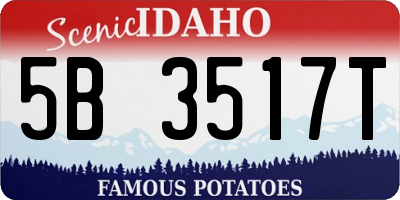 ID license plate 5B3517T