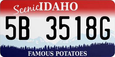 ID license plate 5B3518G