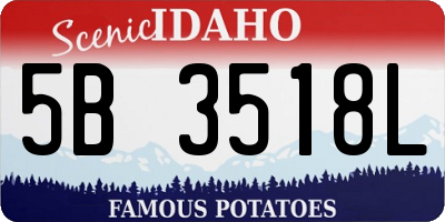 ID license plate 5B3518L