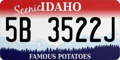 ID license plate 5B3522J