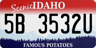 ID license plate 5B3532U