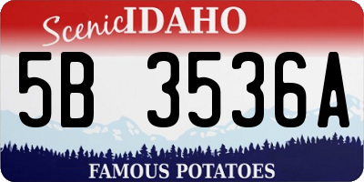 ID license plate 5B3536A