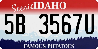 ID license plate 5B3567U