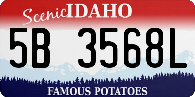 ID license plate 5B3568L