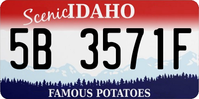 ID license plate 5B3571F