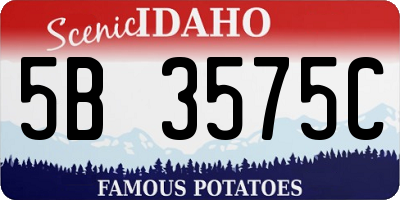 ID license plate 5B3575C