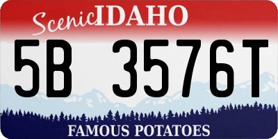 ID license plate 5B3576T