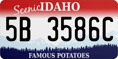 ID license plate 5B3586C