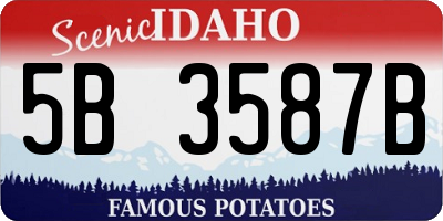 ID license plate 5B3587B