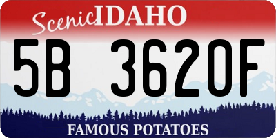 ID license plate 5B3620F