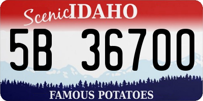 ID license plate 5B3670O