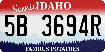 ID license plate 5B3694R