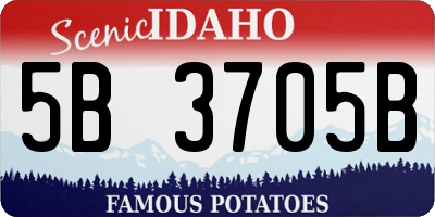 ID license plate 5B3705B
