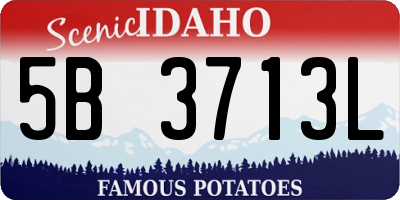 ID license plate 5B3713L