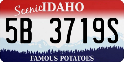 ID license plate 5B3719S