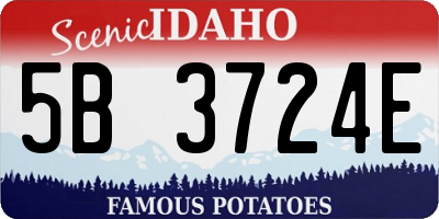 ID license plate 5B3724E