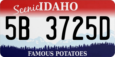 ID license plate 5B3725D
