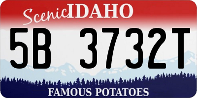 ID license plate 5B3732T