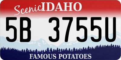 ID license plate 5B3755U