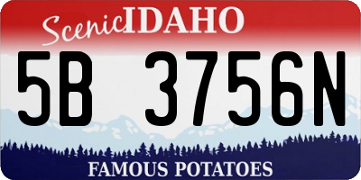 ID license plate 5B3756N