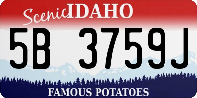 ID license plate 5B3759J