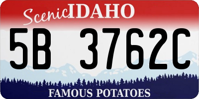 ID license plate 5B3762C