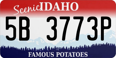 ID license plate 5B3773P