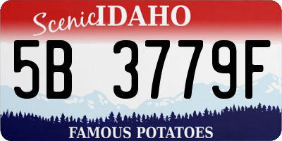 ID license plate 5B3779F